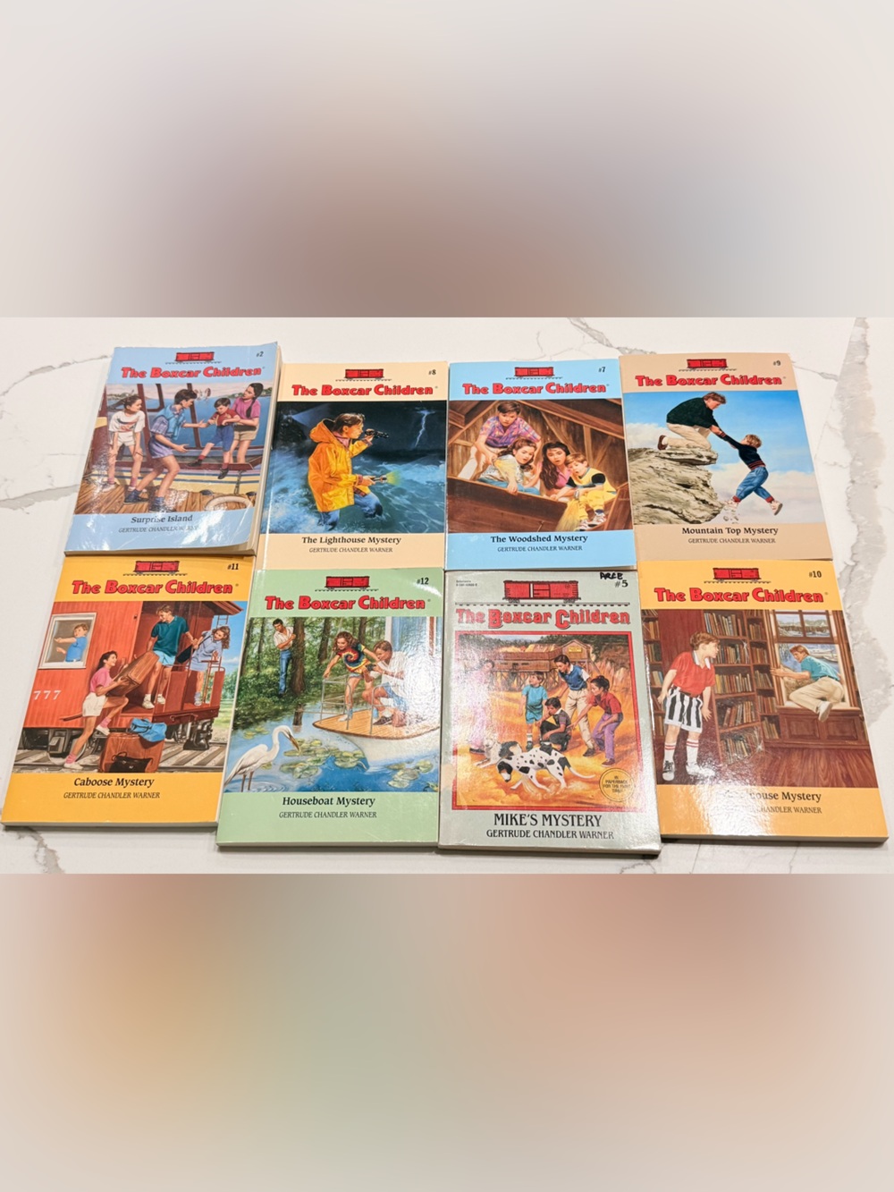 Vintage bundle lot of 8 classic "The Boxcar Children" paperback chapter books